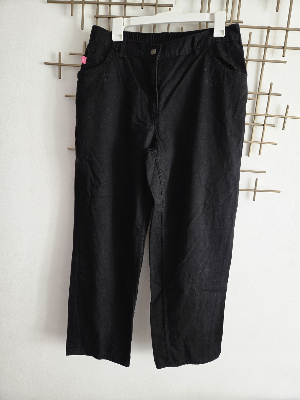 Woman Within Classic Fit Black Pants Size 16WP Petite Elastic Waist